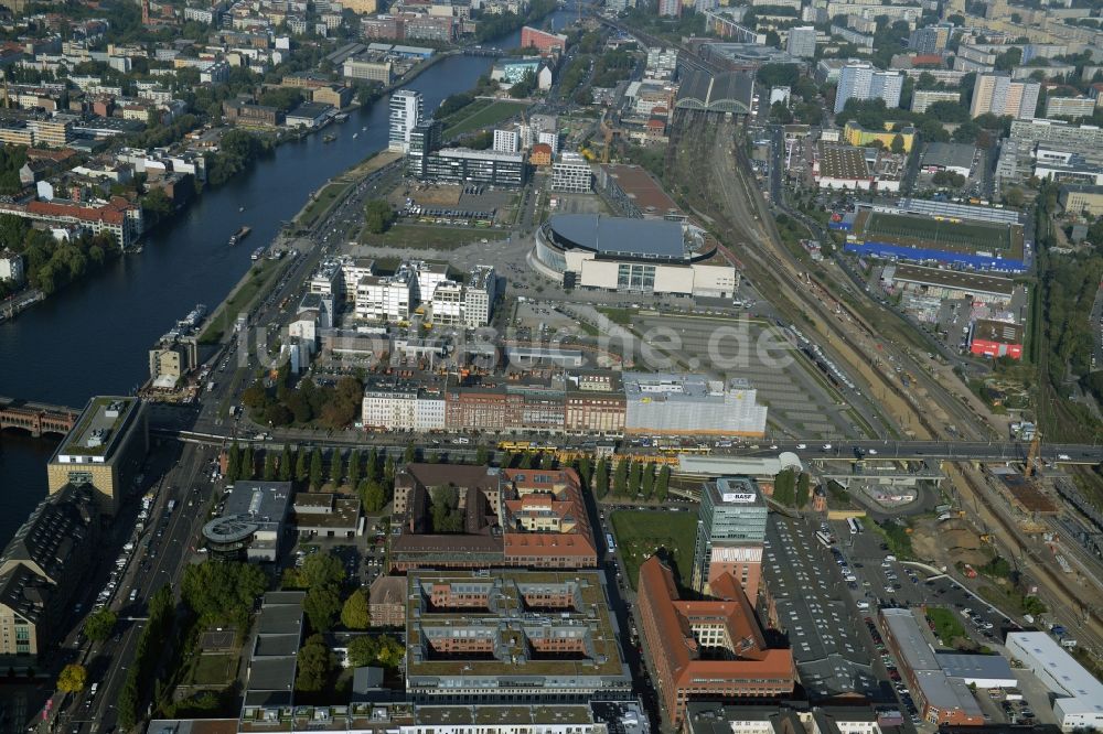 Berlin von oben - Oberbaum City im Ortsteil Friedrichshain in Berlin