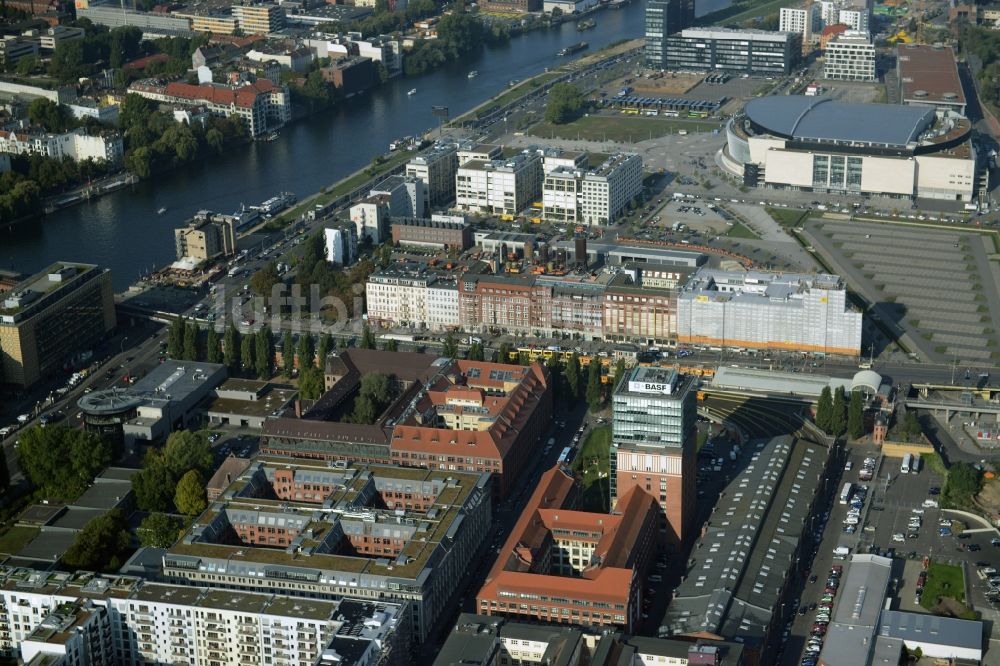 Luftbild Berlin - Oberbaum City im Ortsteil Friedrichshain in Berlin