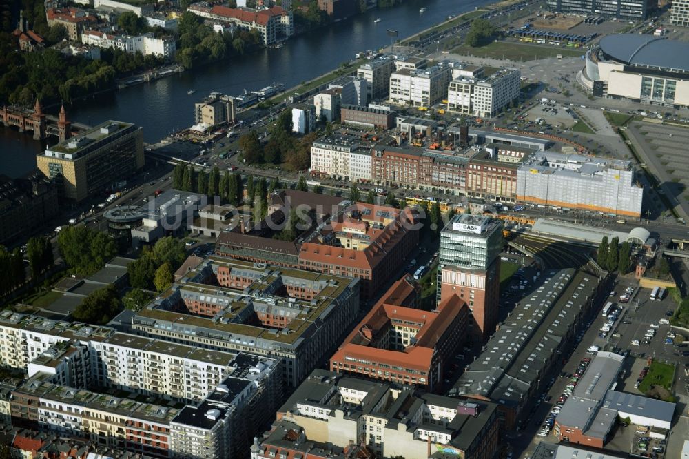 Luftaufnahme Berlin - Oberbaum City im Ortsteil Friedrichshain in Berlin