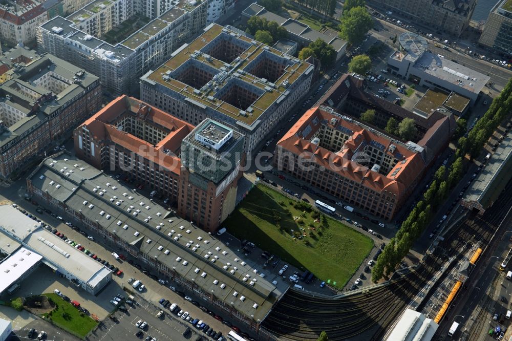 Luftbild Berlin - Oberbaum City im Ortsteil Friedrichshain in Berlin