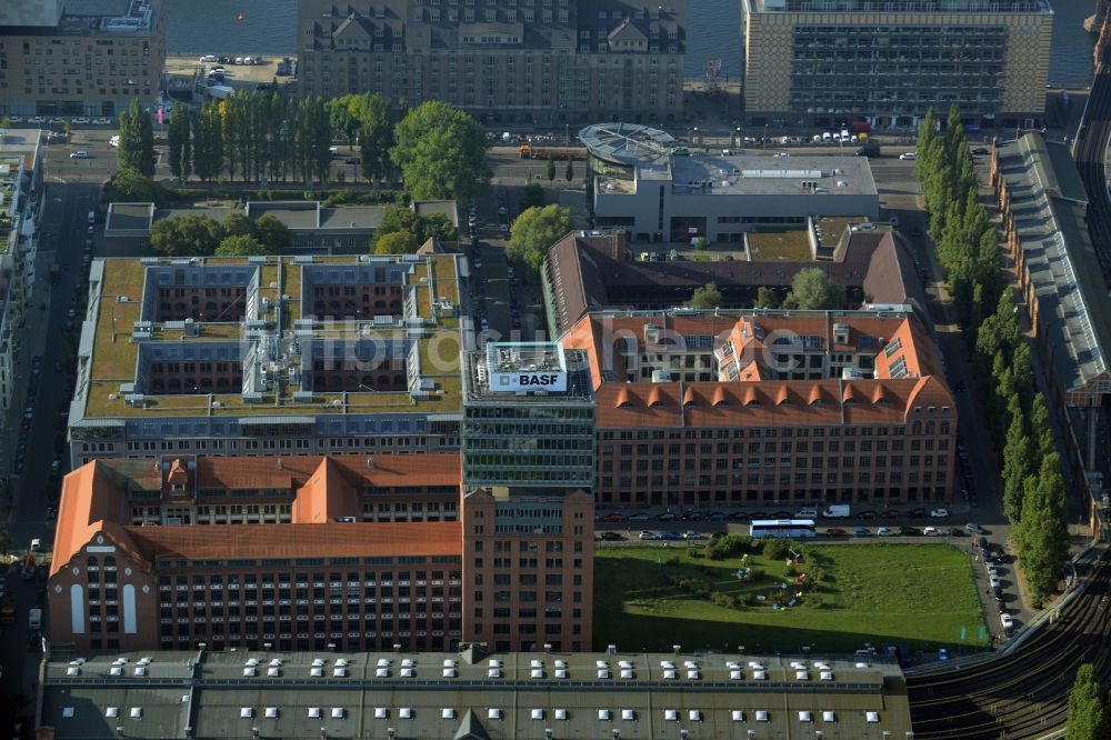 Luftbild Berlin - Oberbaum City im Ortsteil Friedrichshain in Berlin