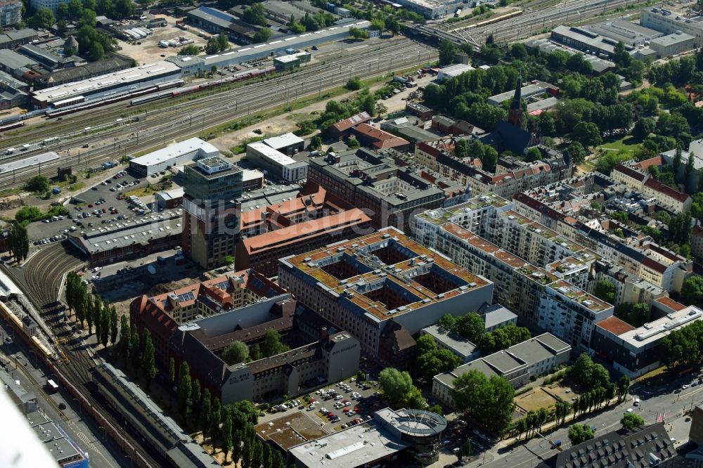 Luftbild Berlin - Oberbaum City im Ortsteil Friedrichshain in Berlin