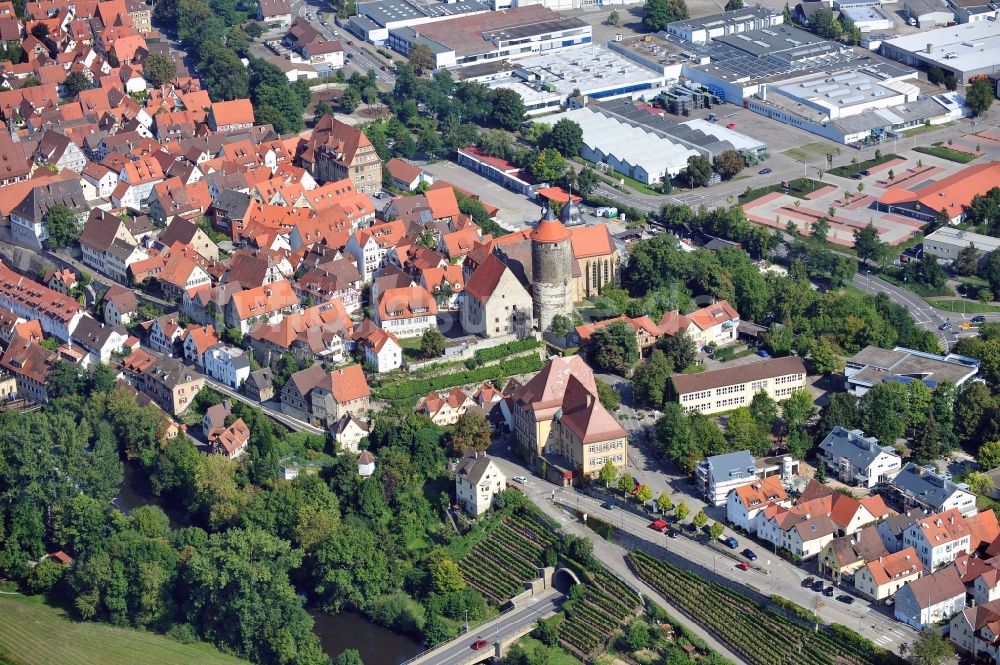 Besigheim aus der Vogelperspektive: Obere Burg in Besigheim im Bundesland Baden-Württemberg