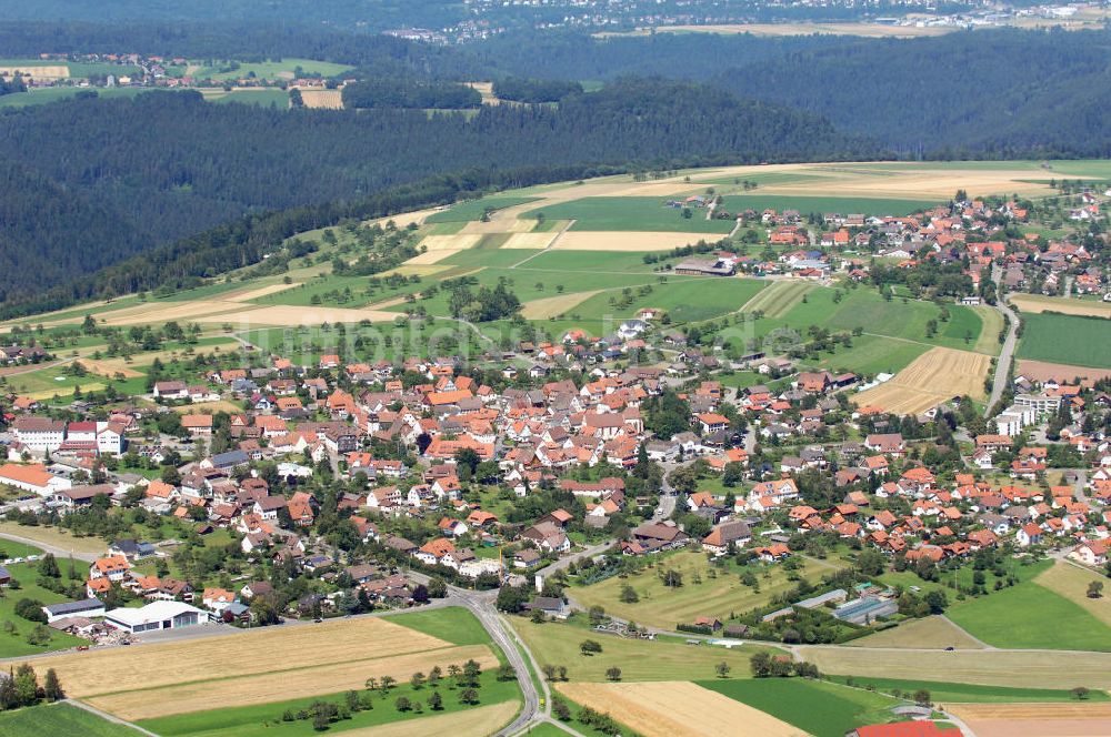 Oberhaugstett von oben - Oberhaugstett