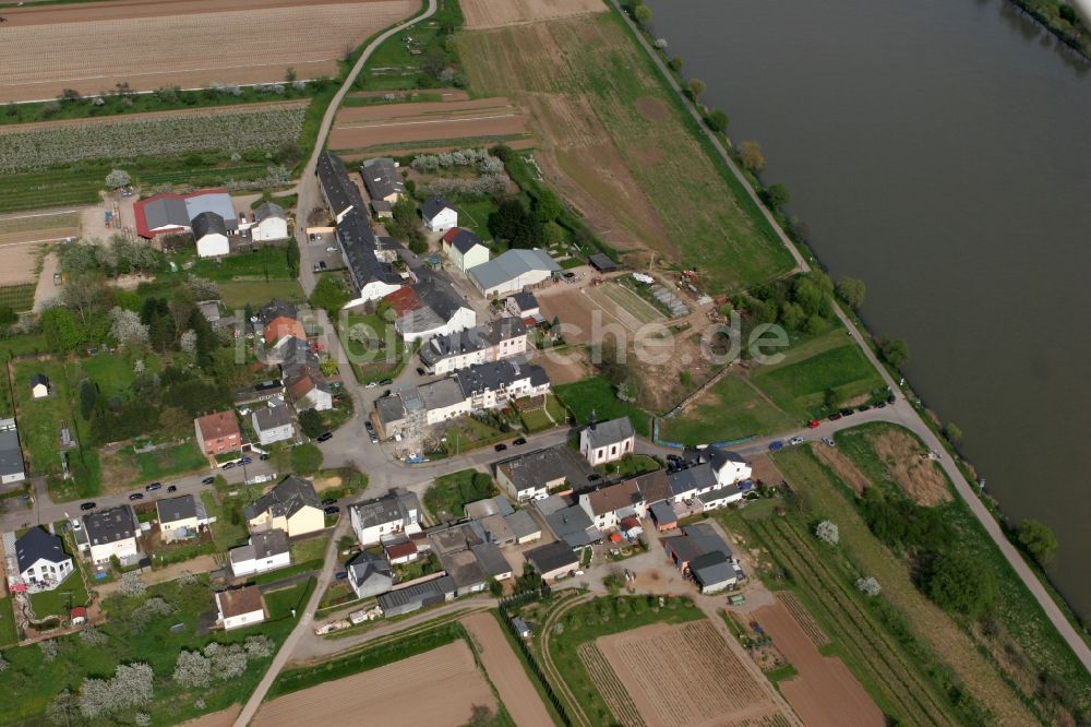 Trier Zewen von oben - Oberkirch im Ortsbezirk Zewen in Trier im Bundesland Rheinland-Pfalz