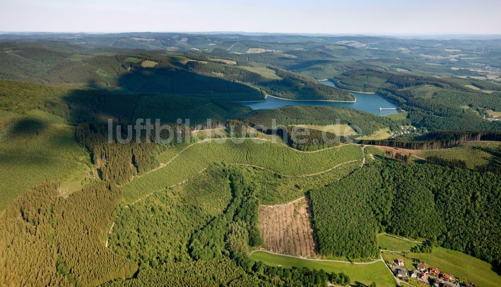 Luftbild Dorsten - Obernaustausee in Netphen im Bundesland Nordrhein-Westfalen