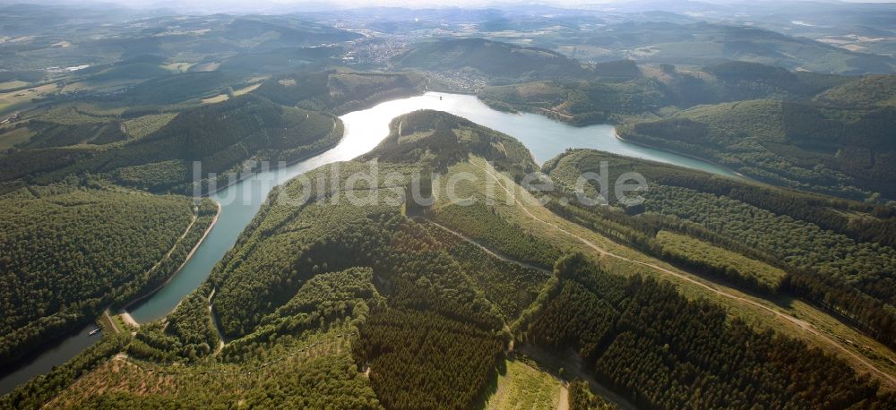 Luftaufnahme Dorsten - Obernaustausee in Netphen im Bundesland Nordrhein-Westfalen