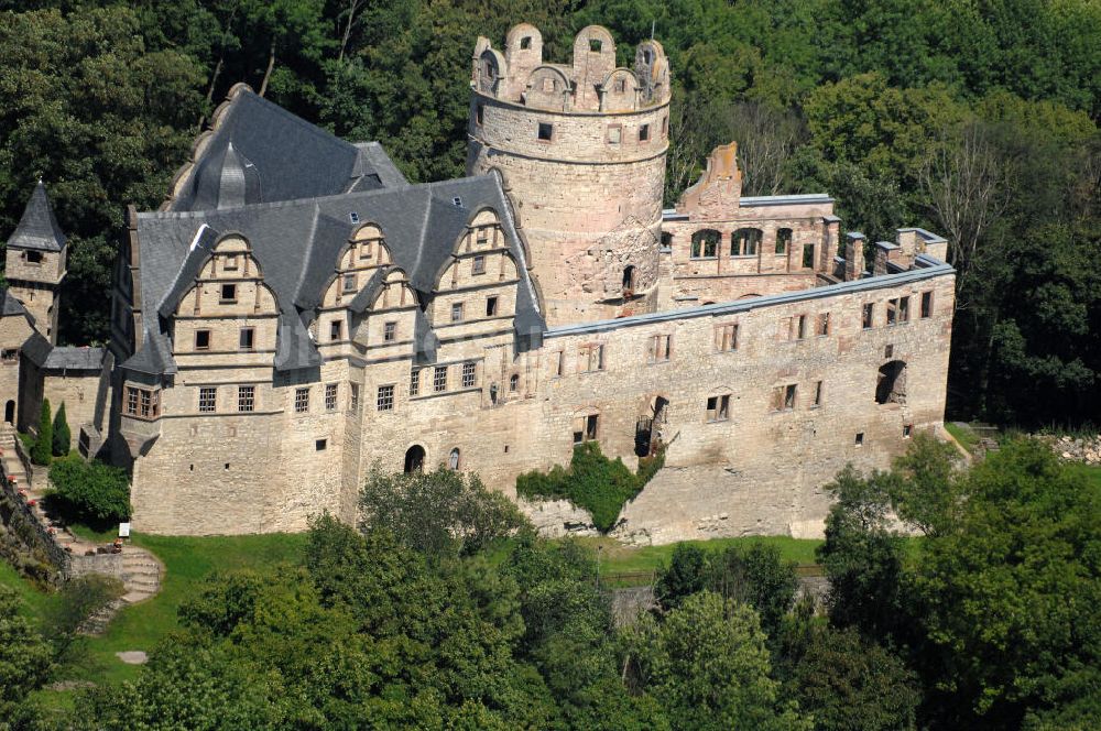 Kranichfeld aus der Vogelperspektive: Oberschloss Kranichfeld in Thüringen