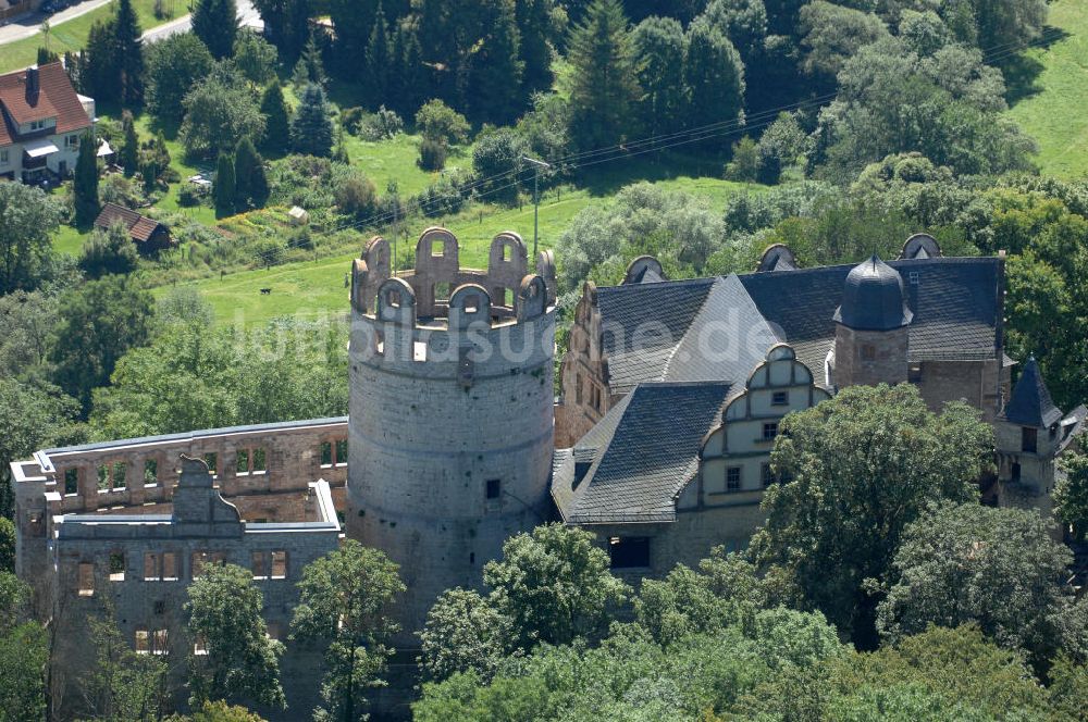 Luftaufnahme Kranichfeld - Oberschloss Kranichfeld in Thüringen