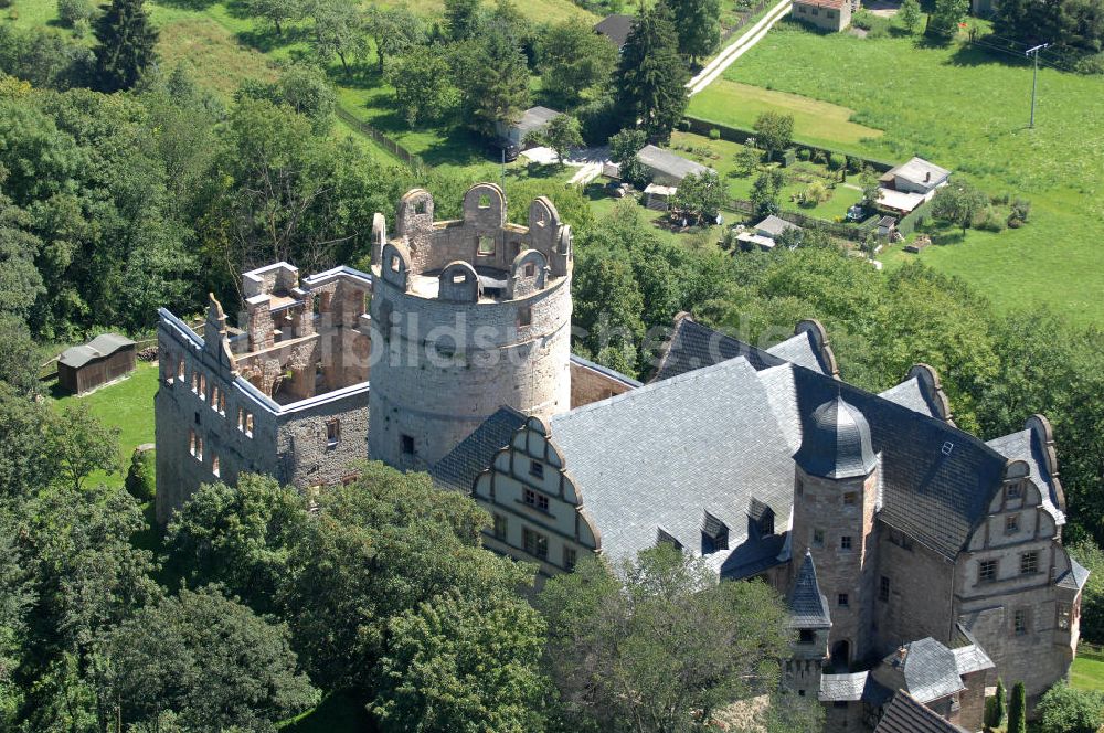 Luftbild Kranichfeld - Oberschloss Kranichfeld in Thüringen