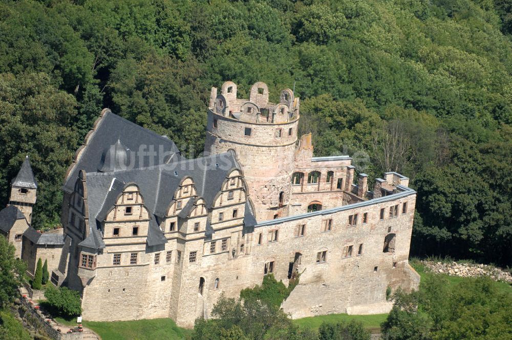 Kranichfeld von oben - Oberschloss Kranichfeld in Thüringen