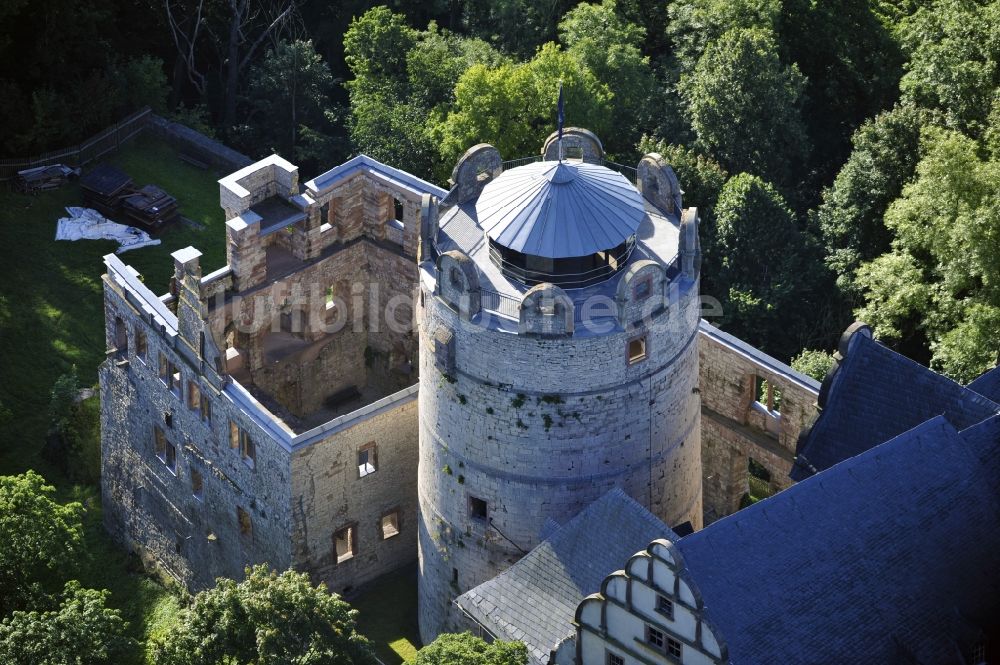 Luftaufnahme Kranichfeld - Oberschloss Kranichfeld im Bundesland Thüringen