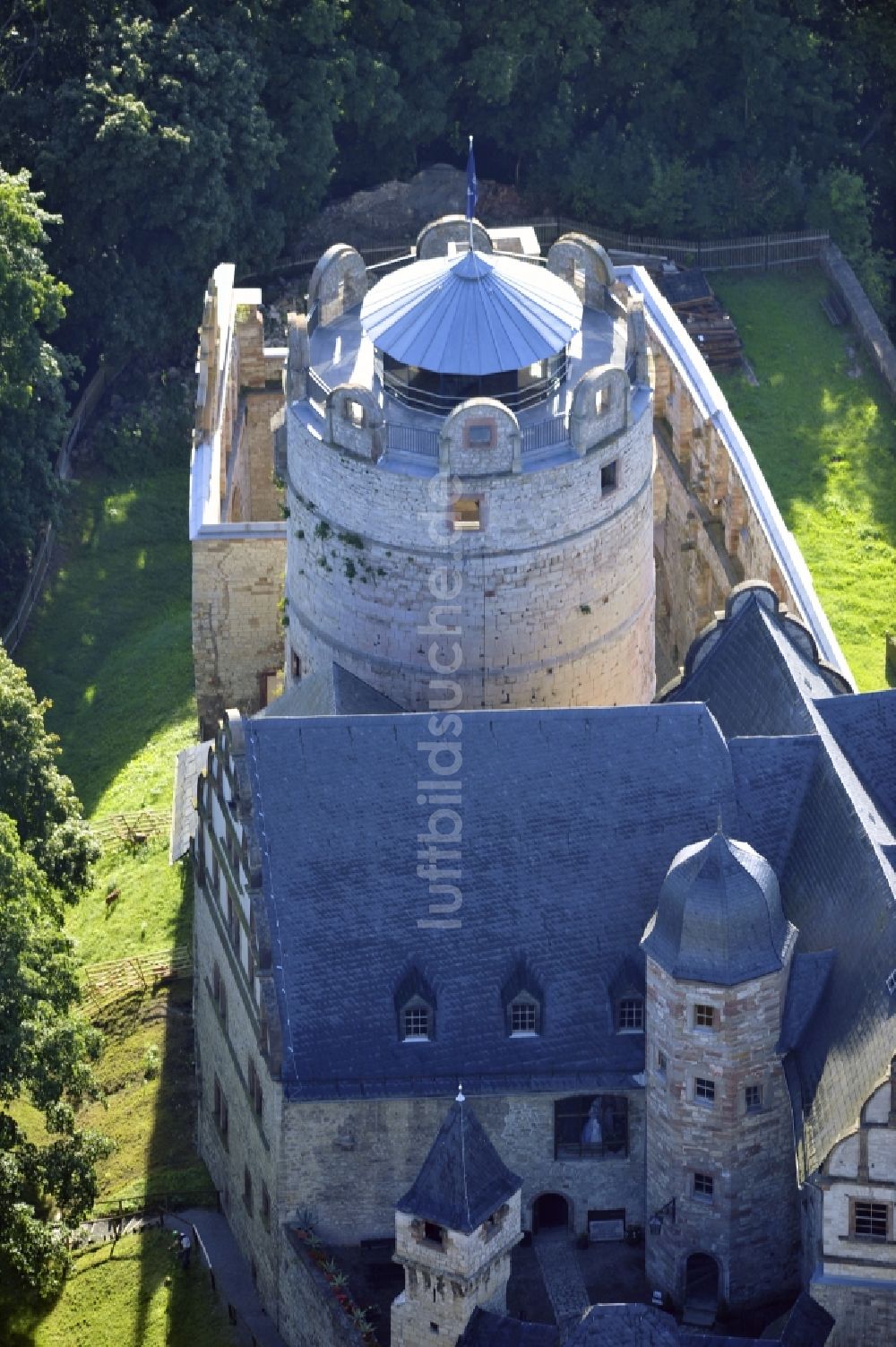 Luftbild Kranichfeld - Oberschloss Kranichfeld im Bundesland Thüringen