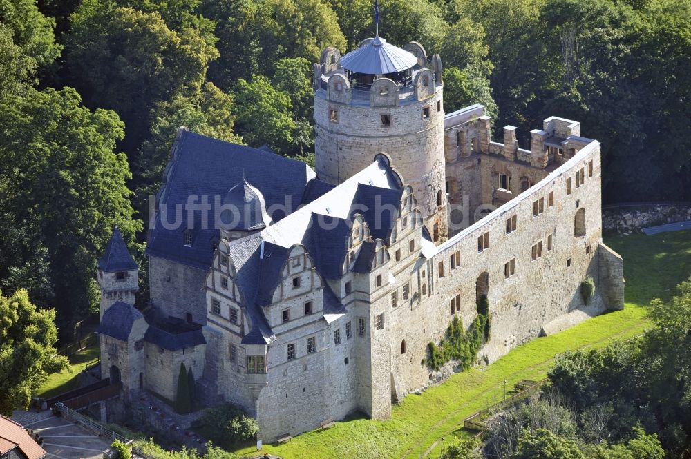 Kranichfeld aus der Vogelperspektive: Oberschloss Kranichfeld im Bundesland Thüringen