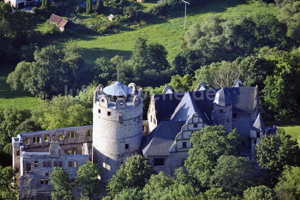 Luftaufnahme Kranichfeld - Oberschloss Kranichfeld im Bundesland Thüringen