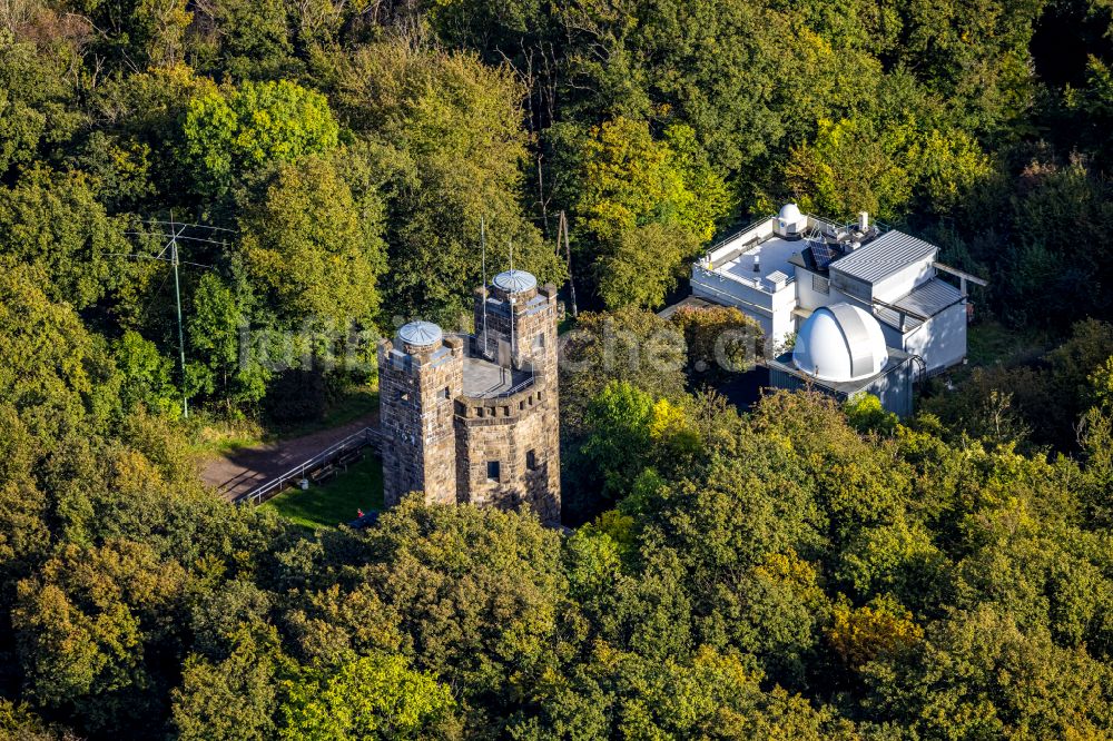 Luftbild Hagen - Observatorium und Planetariums- Kuppelbau- Gebäudekomplex der Volkssternwarte Hagen in Hagen im Bundesland Nordrhein-Westfalen