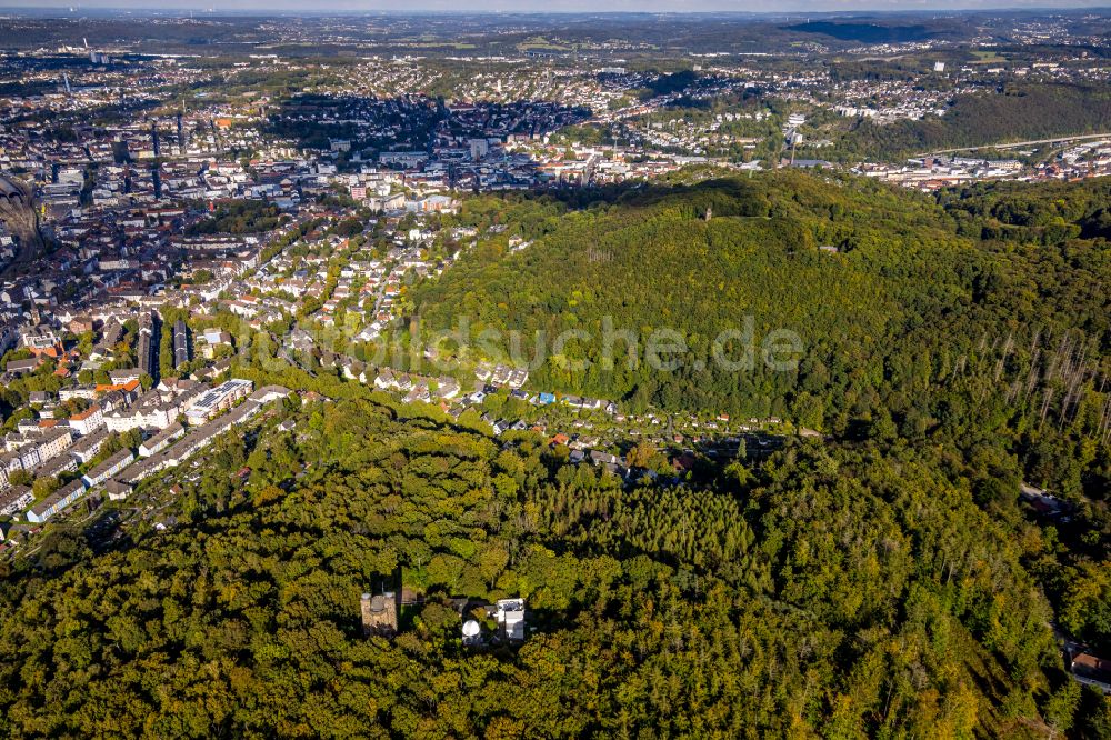 Luftaufnahme Hagen - Observatorium und Planetariums- Kuppelbau- Gebäudekomplex der Volkssternwarte Hagen in Hagen im Bundesland Nordrhein-Westfalen