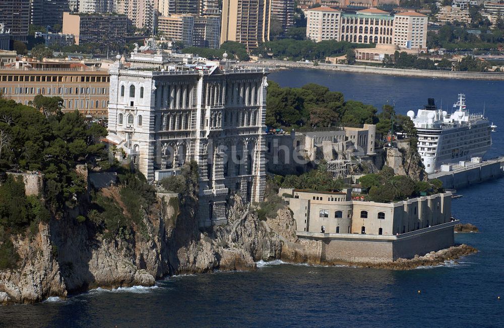 Monaco aus der Vogelperspektive: Oceanographic Museum und Aquarium von Monaco / Musée Océanographique et Aquarium de Monaco