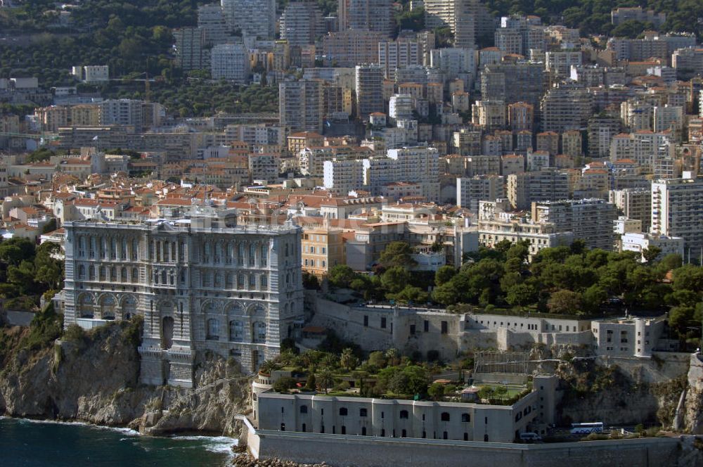 Luftaufnahme Monaco - Oceanographic Museum und Aquarium von Monaco ...