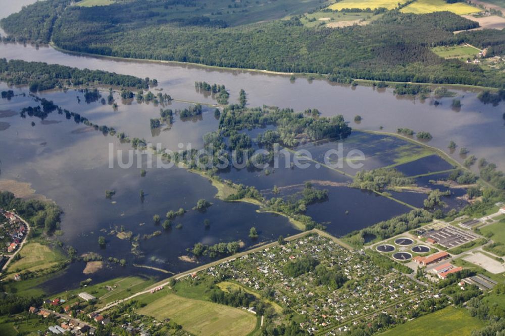 Luftbild Ziltendorf - Oderhochwasser