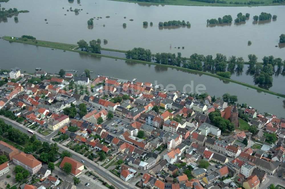 Luftaufnahme Eisenhüttenstadt - Oderhochwasser 2010 in Eisenhüttenstadt im Bundesland Brandenburg