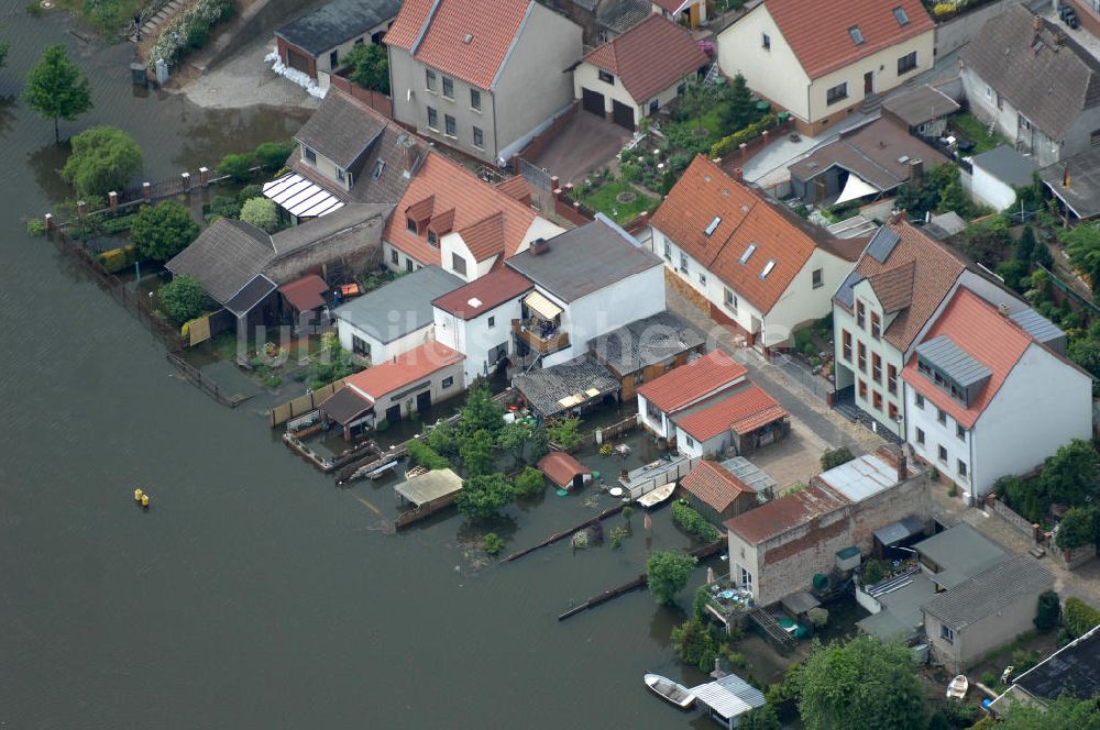 Luftaufnahme Eisenhüttenstadt - Oderhochwasser 2010 in Eisenhüttenstadt im Bundesland Brandenburg