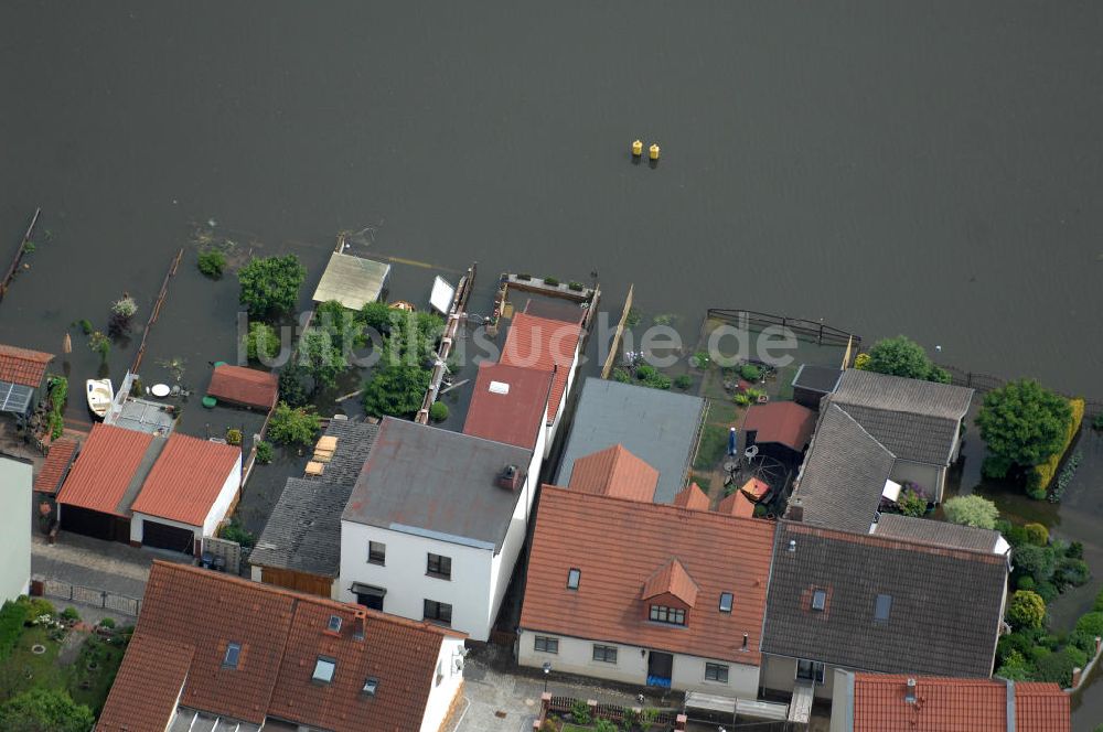 Luftbild Eisenhüttenstadt - Oderhochwasser 2010 in Eisenhüttenstadt im Bundesland Brandenburg