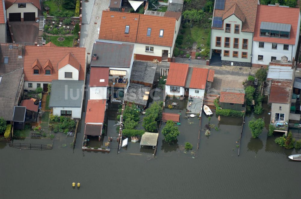 Luftbild Eisenhüttenstadt - Oderhochwasser 2010 in Eisenhüttenstadt im Bundesland Brandenburg