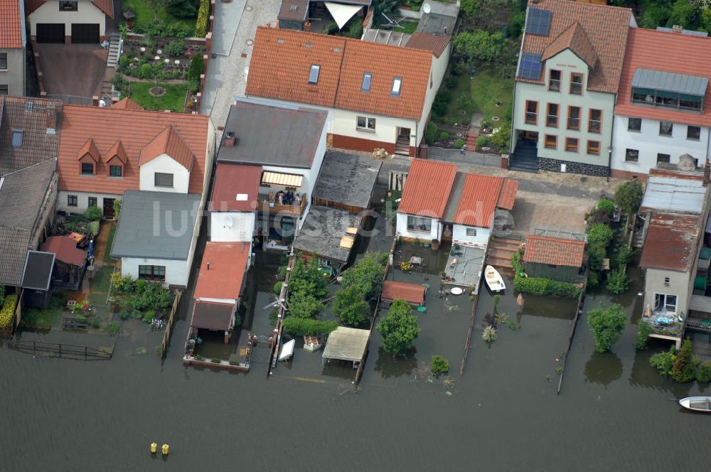 Luftaufnahme Eisenhüttenstadt - Oderhochwasser 2010 in Eisenhüttenstadt im Bundesland Brandenburg