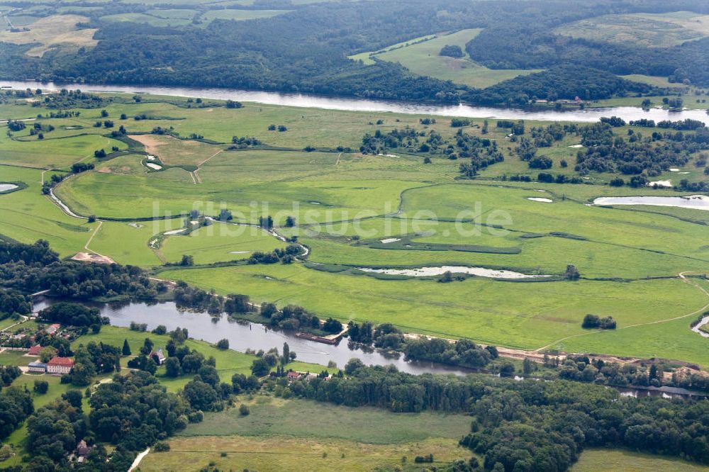 Schwedt / Oder aus der Vogelperspektive: Oderpark / Nationalpark unteres Odertal nördlich von Schwedt