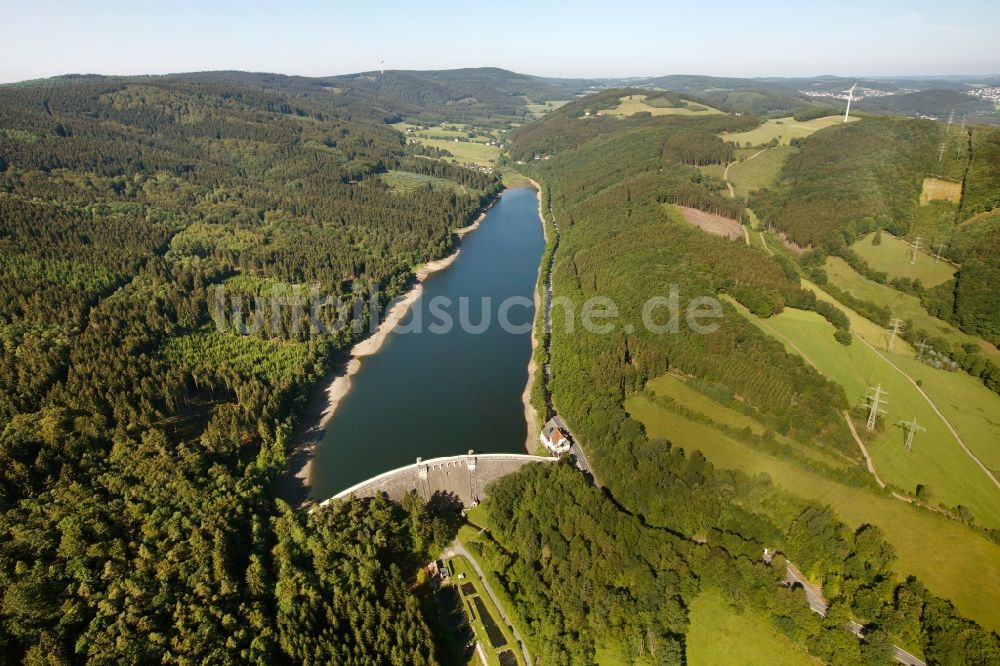 Luftbild Plettenberg - Oestertalsperre in Plettenberg im Bundesland Nordrhein-Westfalen