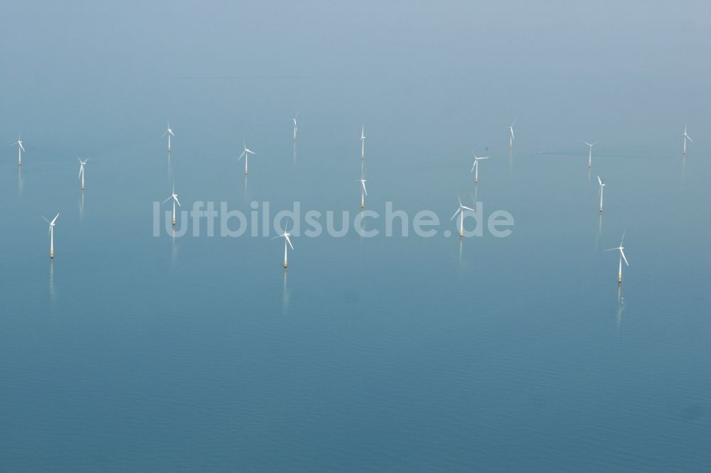 Luftbild Nordsee, Themsemündung - Offshore Windpark in der Nordsee in der Themsemündung