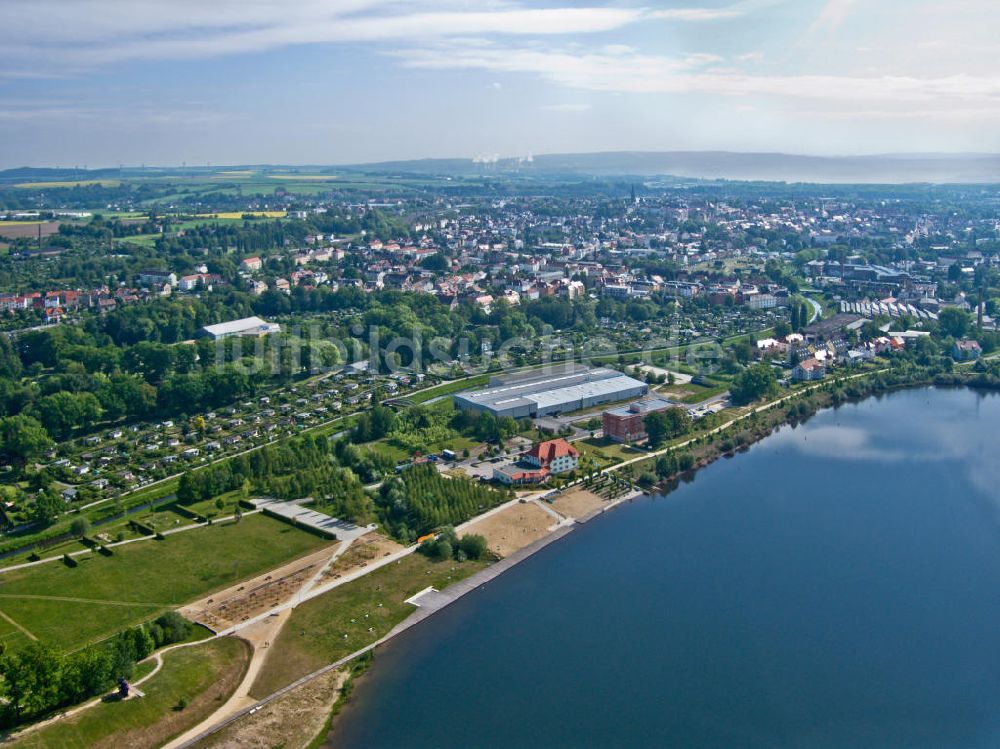 Zittau aus der Vogelperspektive: Olbersdorfer See und Zittau