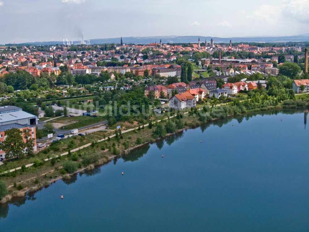 Luftbild Zittau - Olbersdorfer See und Zittau