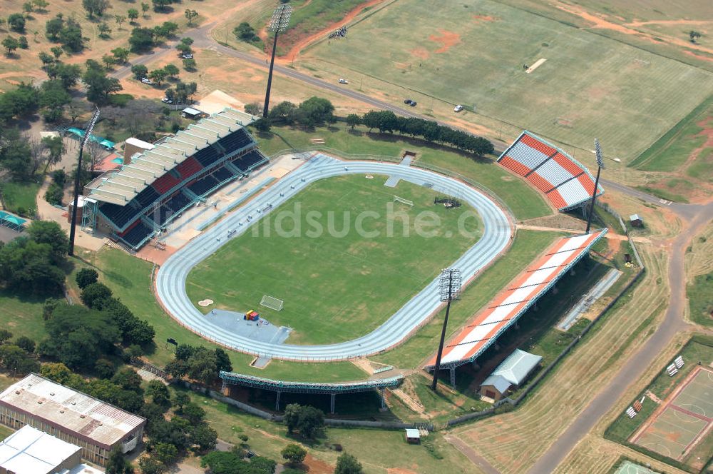 Rustenburg von oben - Olympia Stadion im Olympiapark / Olympia Stadium in the Olimpia Sports Complex