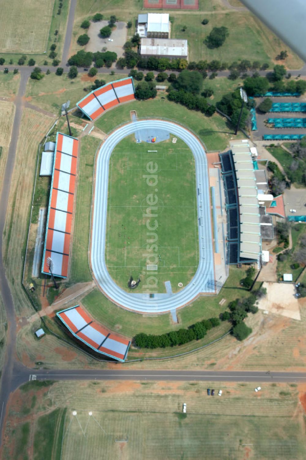 Rustenburg von oben - Olympia Stadion im Olympiapark / Olympia Stadium in the Olimpia Sports Complex