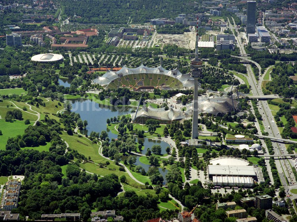 München aus der Vogelperspektive: Olympiapark in München