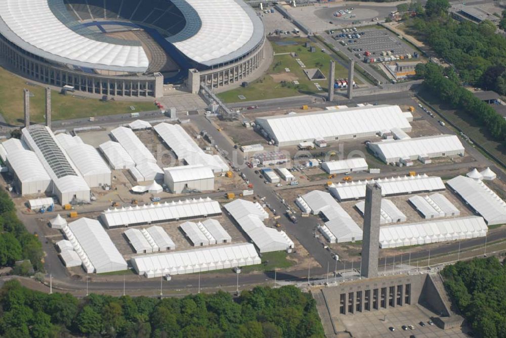 Luftaufnahme Berlin - Olympiastadion Berlin vor der Fußballweltmeisterschaft