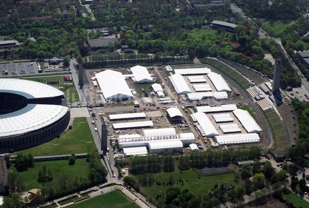 Berlin von oben - Olympiastadion Berlin vor der Fußballweltmeisterschaft