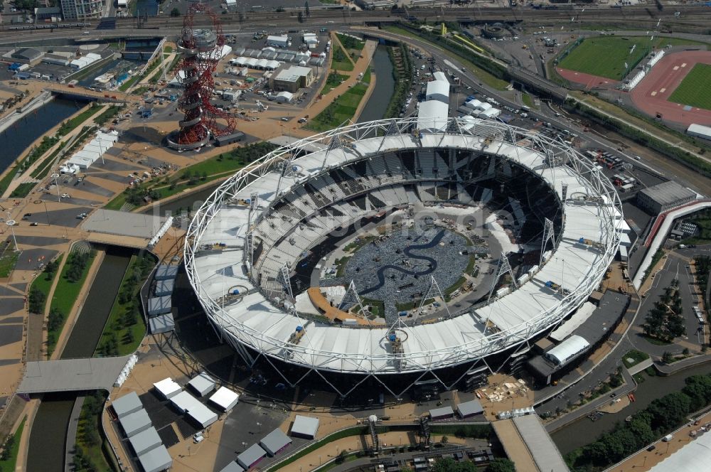 London von oben - Olympiastadion London im Olympiapark und ein Austragungsort der Olympischen Spiele 2012