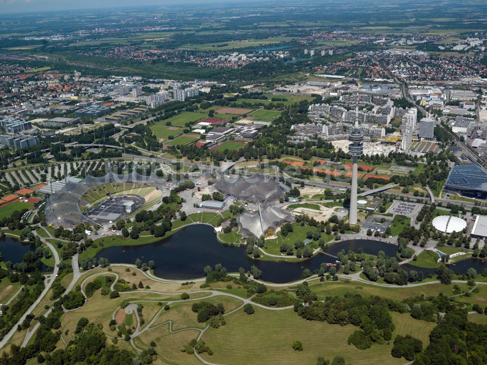 München aus der Vogelperspektive: Olympiastadion München