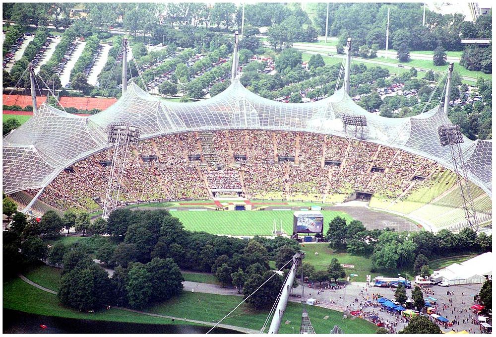 München aus der Vogelperspektive: Olympiastadion in München