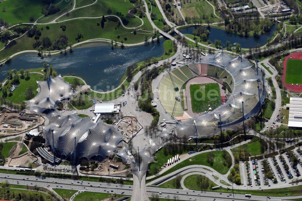 Luftbild München - Olympiastadion München im Bundesland Bayern