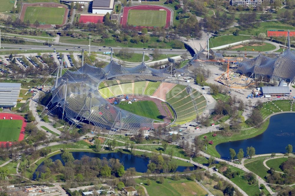 Luftbild München - Olympiastadion München im Bundesland Bayern