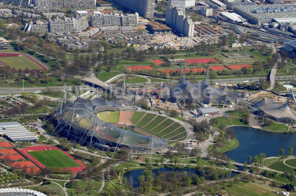 Luftaufnahme München - Olympiastadion München im Bundesland Bayern