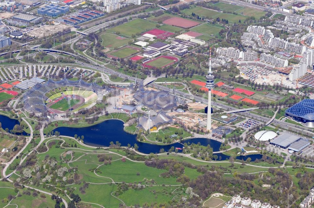 Luftaufnahme München - Olympiastadion München im Bundesland Bayern