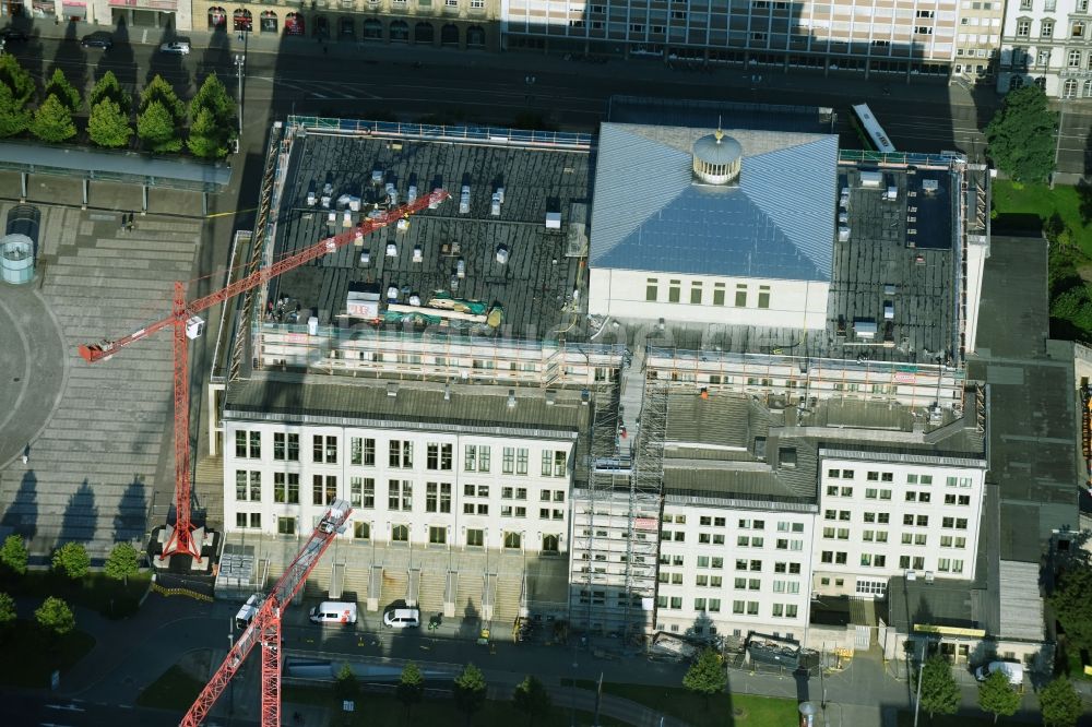 Leipzig von oben - Opernhaus in Leipzig im Bundesland Sachsen, Deutschland