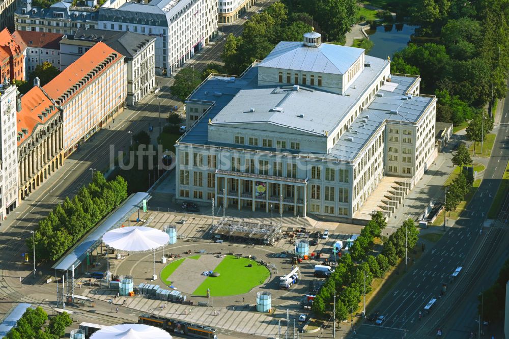 Luftaufnahme Leipzig - Opernhaus in Leipzig im Bundesland Sachsen, Deutschland