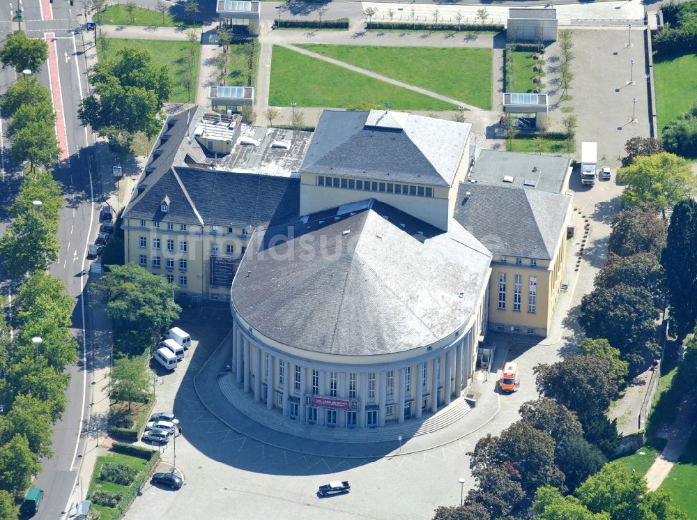 Luftaufnahme Saarbrücken - Opernhaus Saarländisches Staatstheater in Saarbrücken im Bundesland Saarland, Deutschland