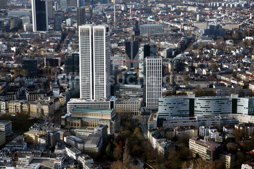 Frankfurt am Main aus der Vogelperspektive: Opernturm Frankfurt am Main